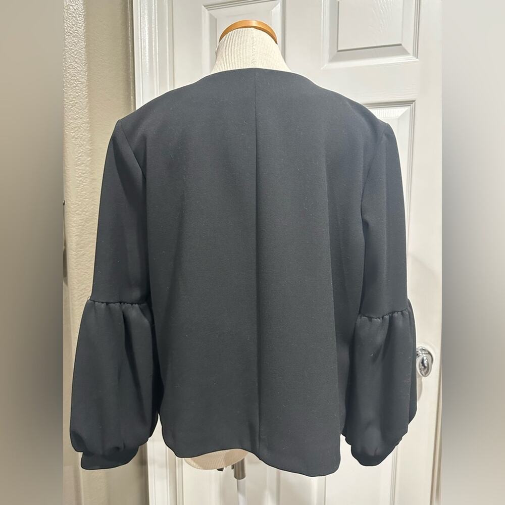 ChePè Italy black jacket with puff sleeves, size large - Picture 7 of 13